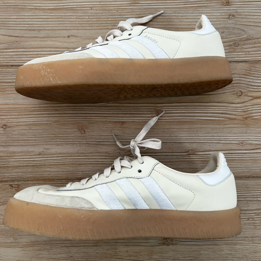 Adidas Samba OG Cream White Gum Sole Sneakers Men’s 11.5 / Women’s 12.5 - Picture 2 of 6